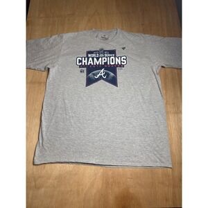 Fanatics Atlanta Braves 2021 World Series Champions Gray T Shirt Mens